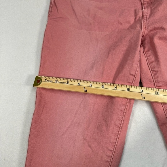 Seven 7 Ankle Skinny Womens Size 10 Mid Rise Pink Raw Hem - Picture 11 of 13